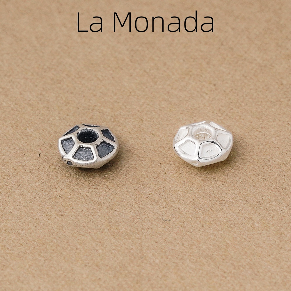 Jewelry Making In La - 925 Silver Beads Hexagon Grooved Spacer