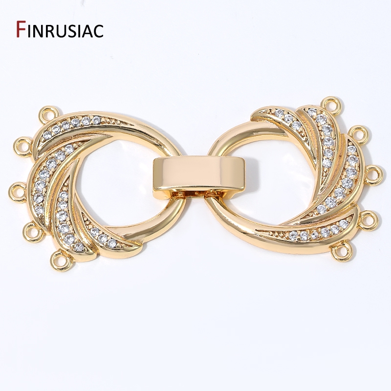 Jewelry Making Beads - 14K Gold Plated Brass With Zircon