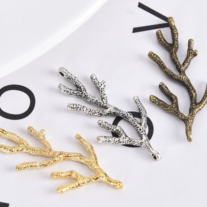 Jewelry Making In La - [HS][LA]10Pcs/Set Vintage Alloy Branch Charms Pendant