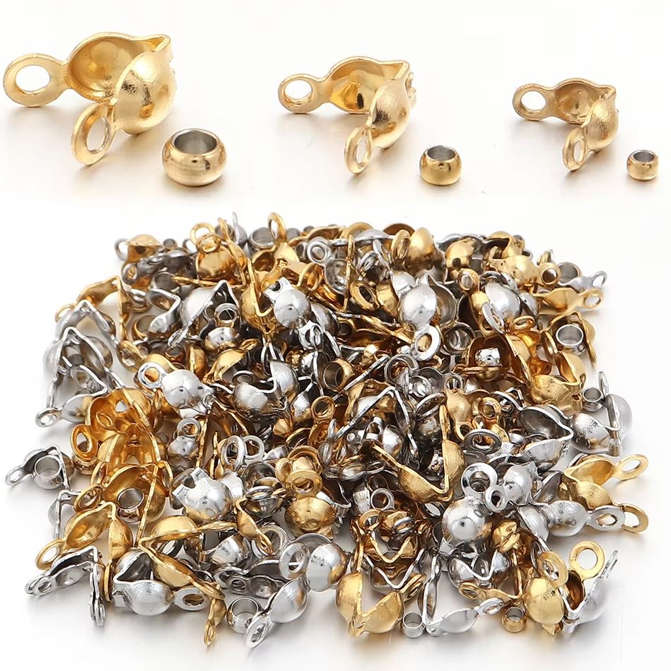 Jewelry Making Equipment - 40-200pcs Stainless Steel Connector Clasp Crimp