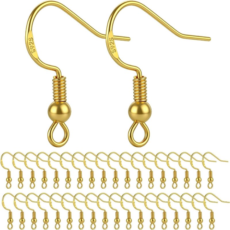 Jewelry Making Thread - 50pcs Gold Plated 925 Silver Tag