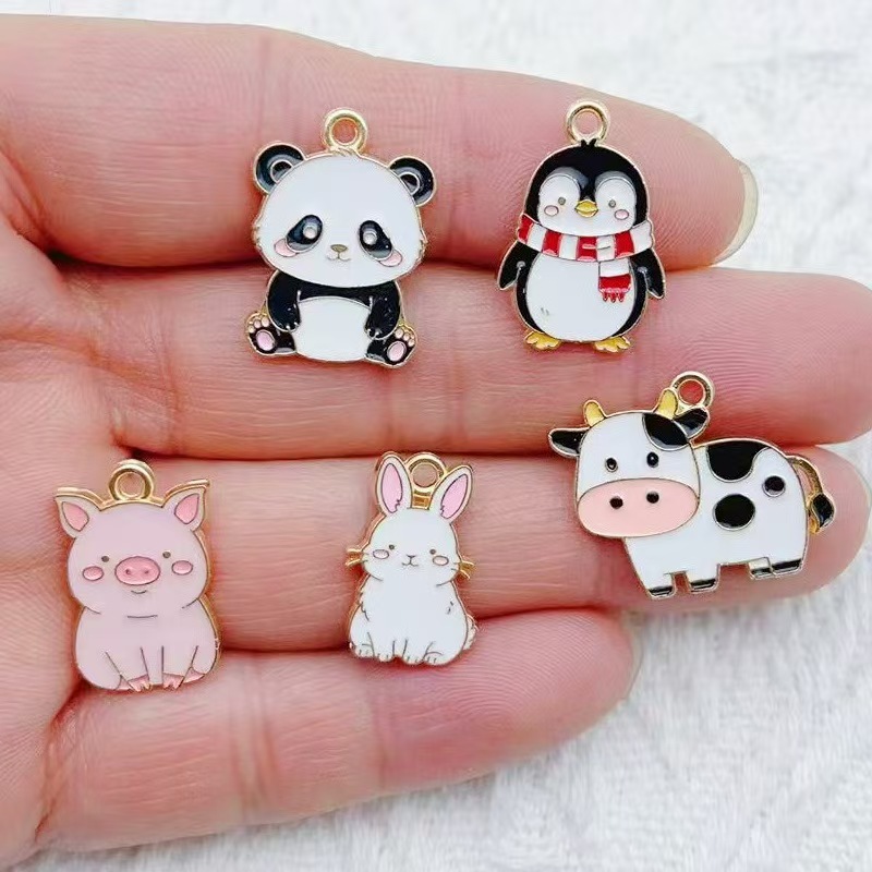 10pcs Cartoon Penguin Panda DI - đánh giá và giá Jewelry Making Jewelry
