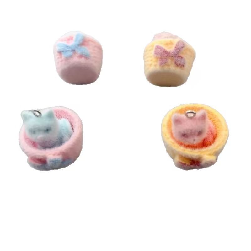 4pcs 3D plush resin cat pendan - đánh giá và giá Jewelry Making Jewelry