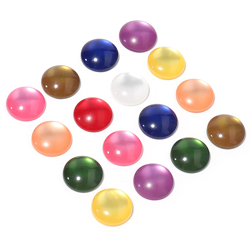 50pcs Mixed Color Resin Caboch - đánh giá và giá Jewelry Making Gemstones