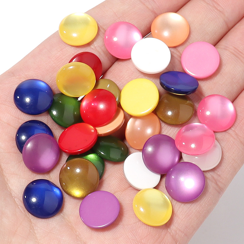 50pcs Mixed Color Resin Caboch - đánh giá và giá Jewelry Making Gemstones