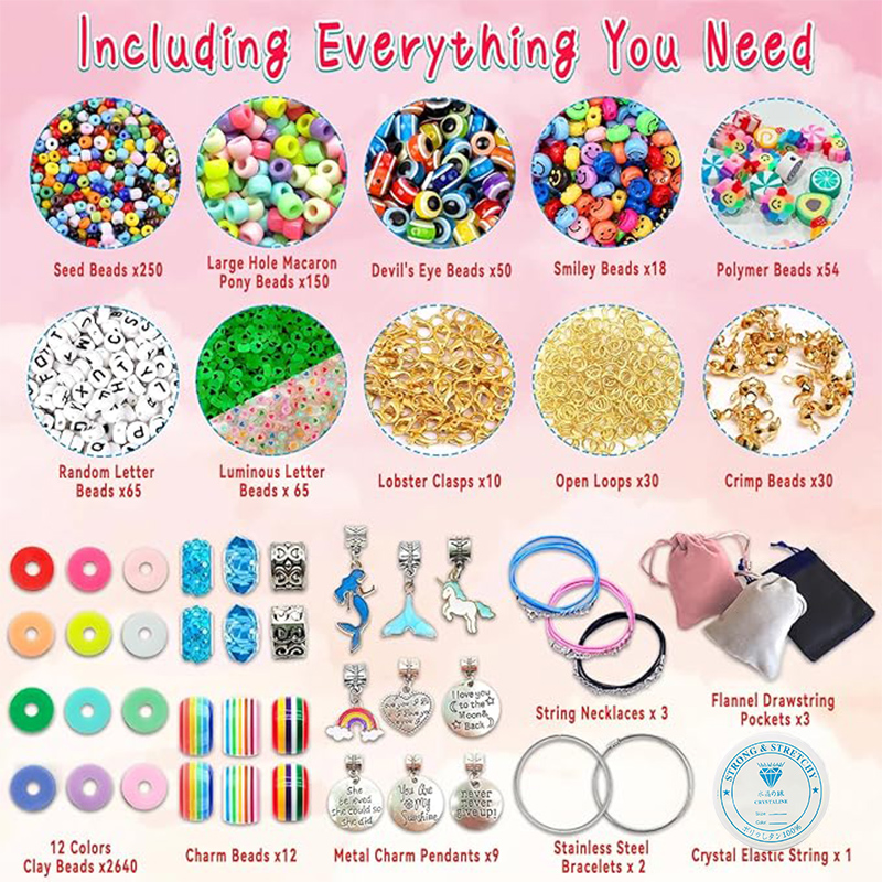 3400pcs Beads Charms Jewelry M - đánh giá và giá Jewelry Making Kits For Girls