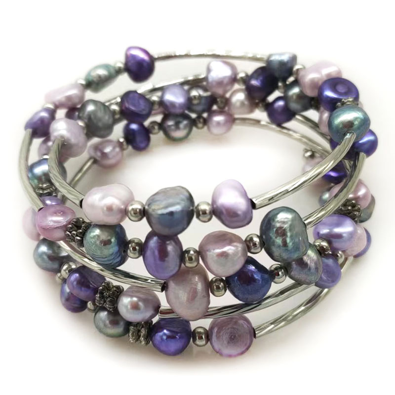 33 Inches 7-8mm Purple Memory  - đánh giá và giá Memory Wire Bracelet