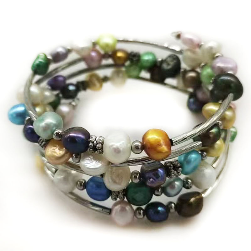33 inches 7-8mm Rainbow Natura - đánh giá và giá Memory Wire Bracelet