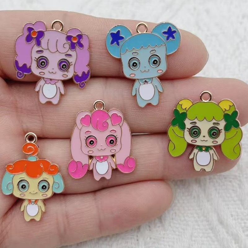 10pcs Cartoon Cute Drip Oil Al - đánh giá và giá Jewelry Making Jewelry
