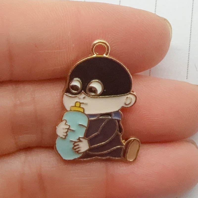 10pcs alloy drip oil cartoon p - đánh giá và giá Jewelry Making Jewelry