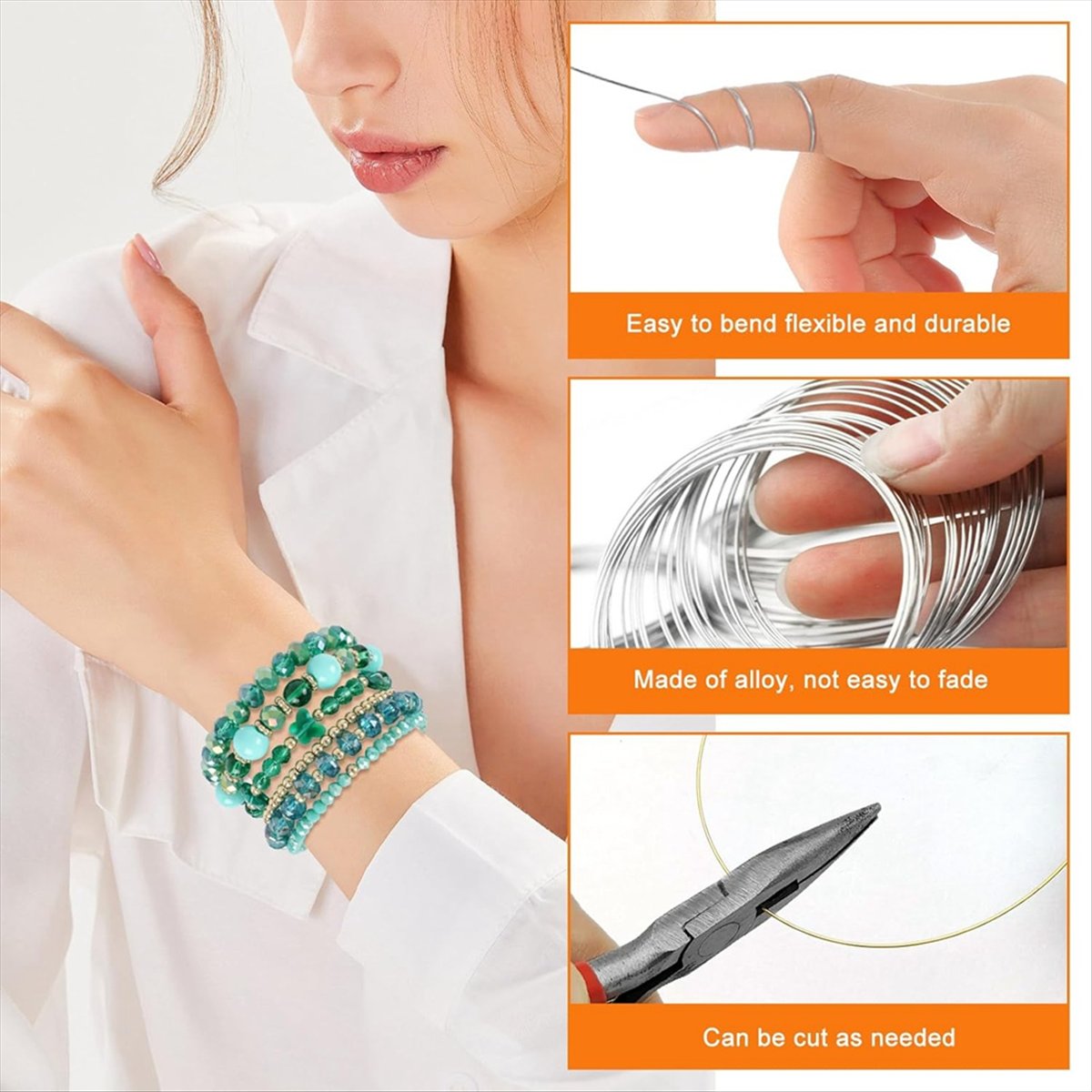 ABJS Memory Beading Wire Jewel - đánh giá và giá Memory Wire Bracelet