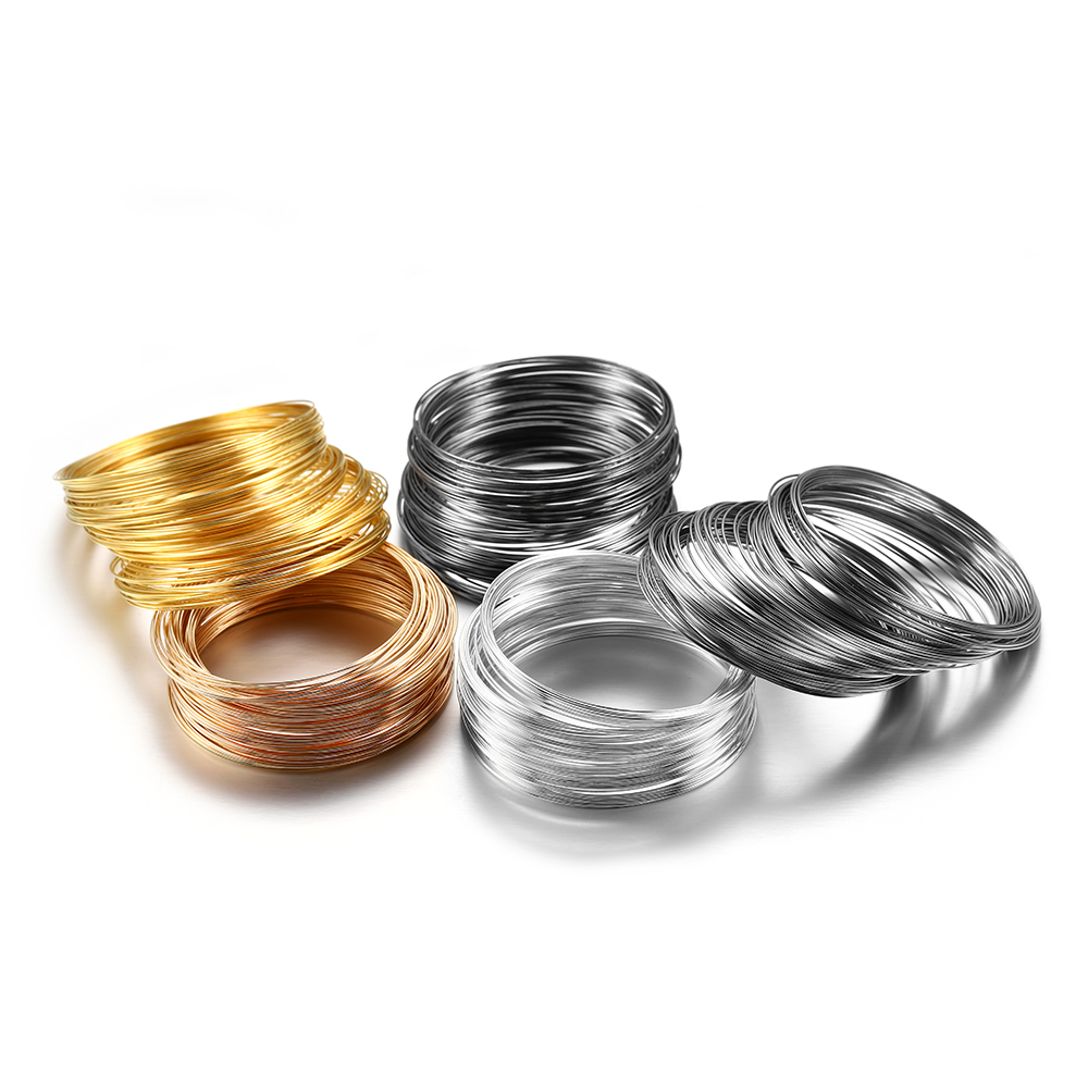 100 Loops/lot 0.6mm Silver Gol - đánh giá và giá Memory Wire Bracelet
