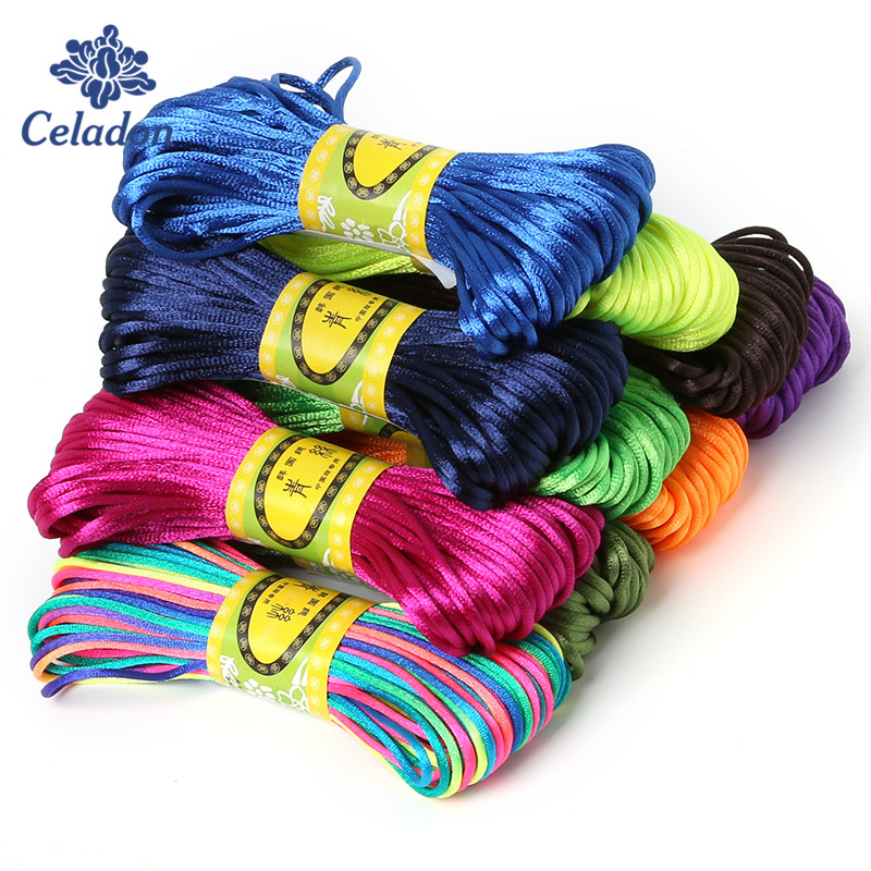 2mm 20meter Soft Satin Rattail - đánh giá và giá Knotting Cord Silk