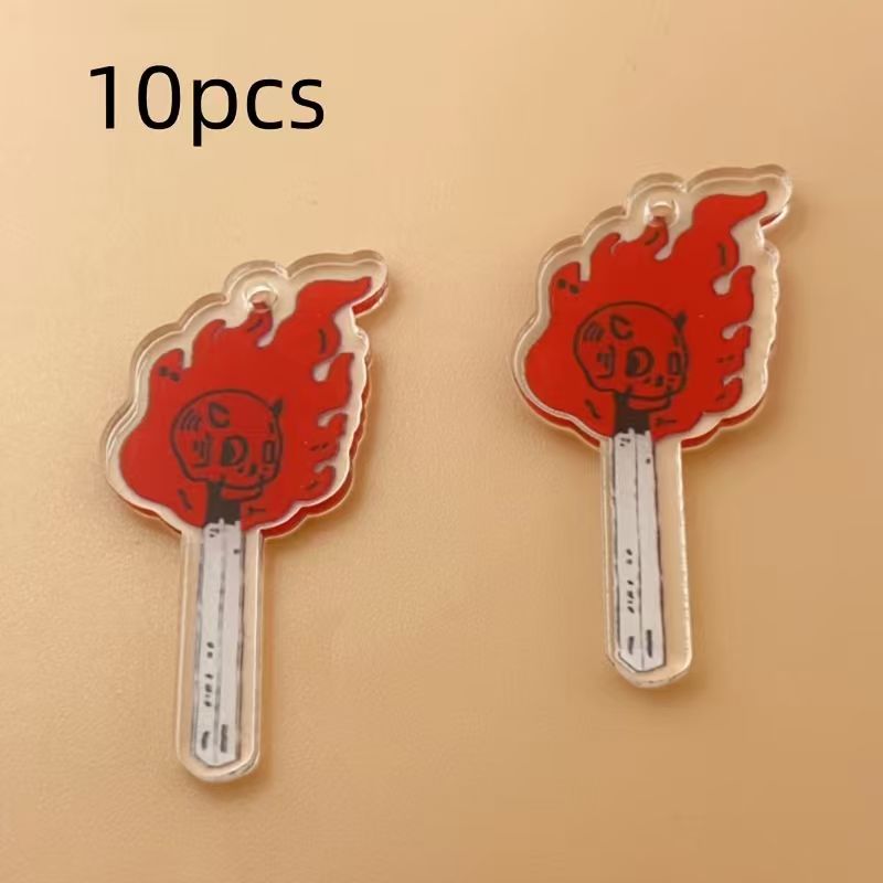 10pcs acrylic skull pendant, D - đánh giá và giá Jewelry Making Jewelry