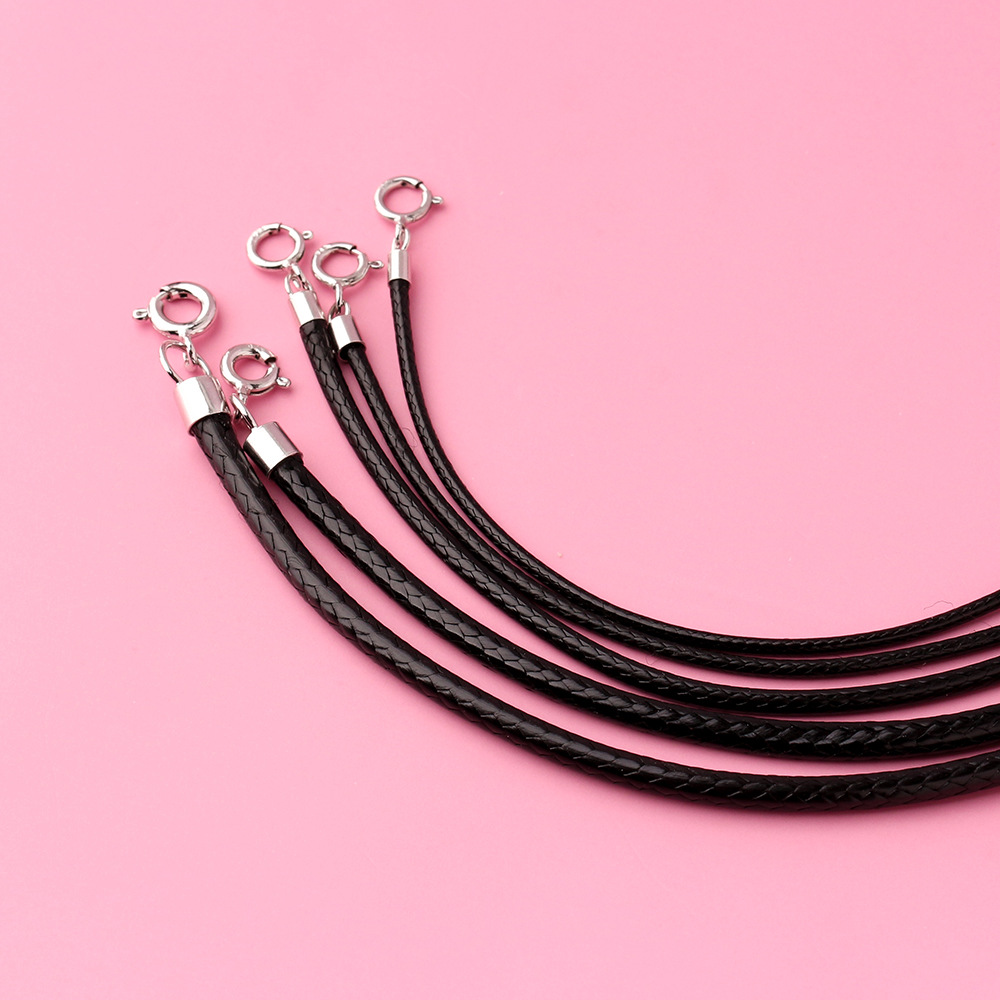 925 Silver Black Braided Leath - đánh giá và giá Jewelry Making In La