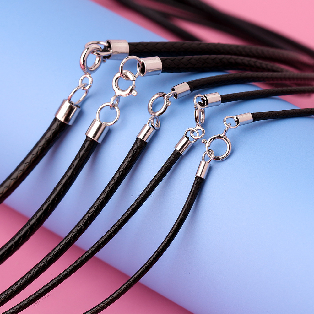 925 Silver Black Braided Leath - đánh giá và giá Jewelry Making In La
