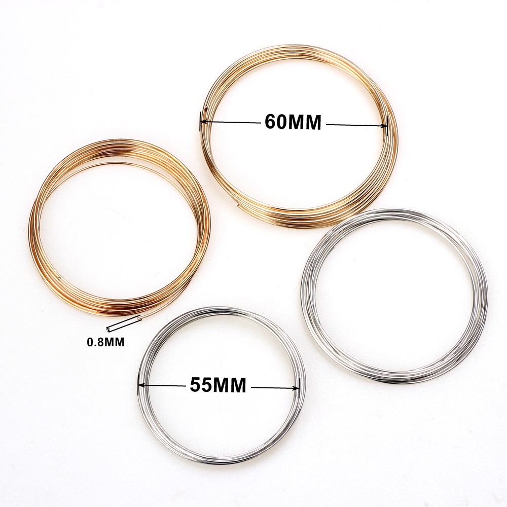 0.8MM 55/60MM Rhodium/KC Vàng  - đánh giá và giá Memory Wire Bracelet