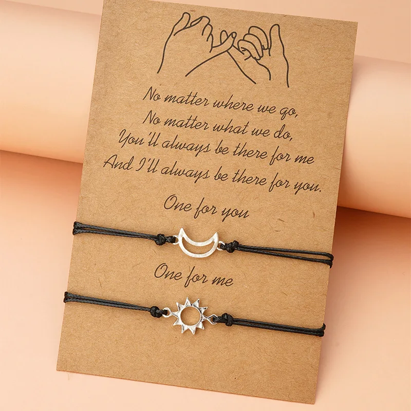 Simple Sun and Moon Alloy Wax  - đánh giá và giá Memory Wire Bracelet