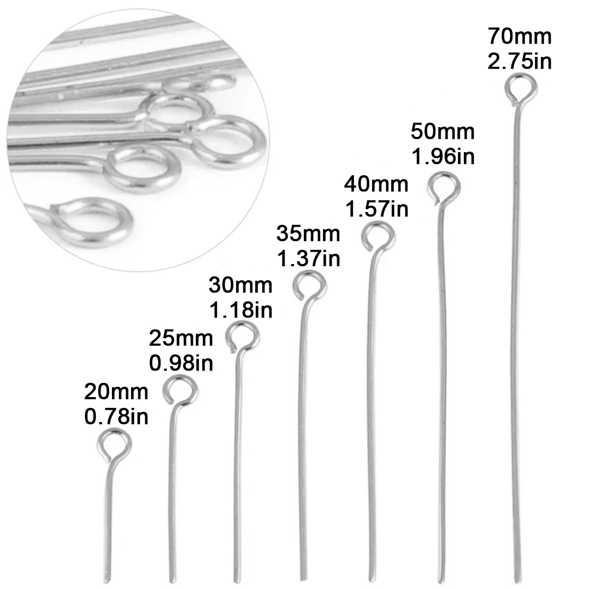 100Pcs/Lot Stainless Steel Eye - đánh giá và giá Jewelry Making Equipment