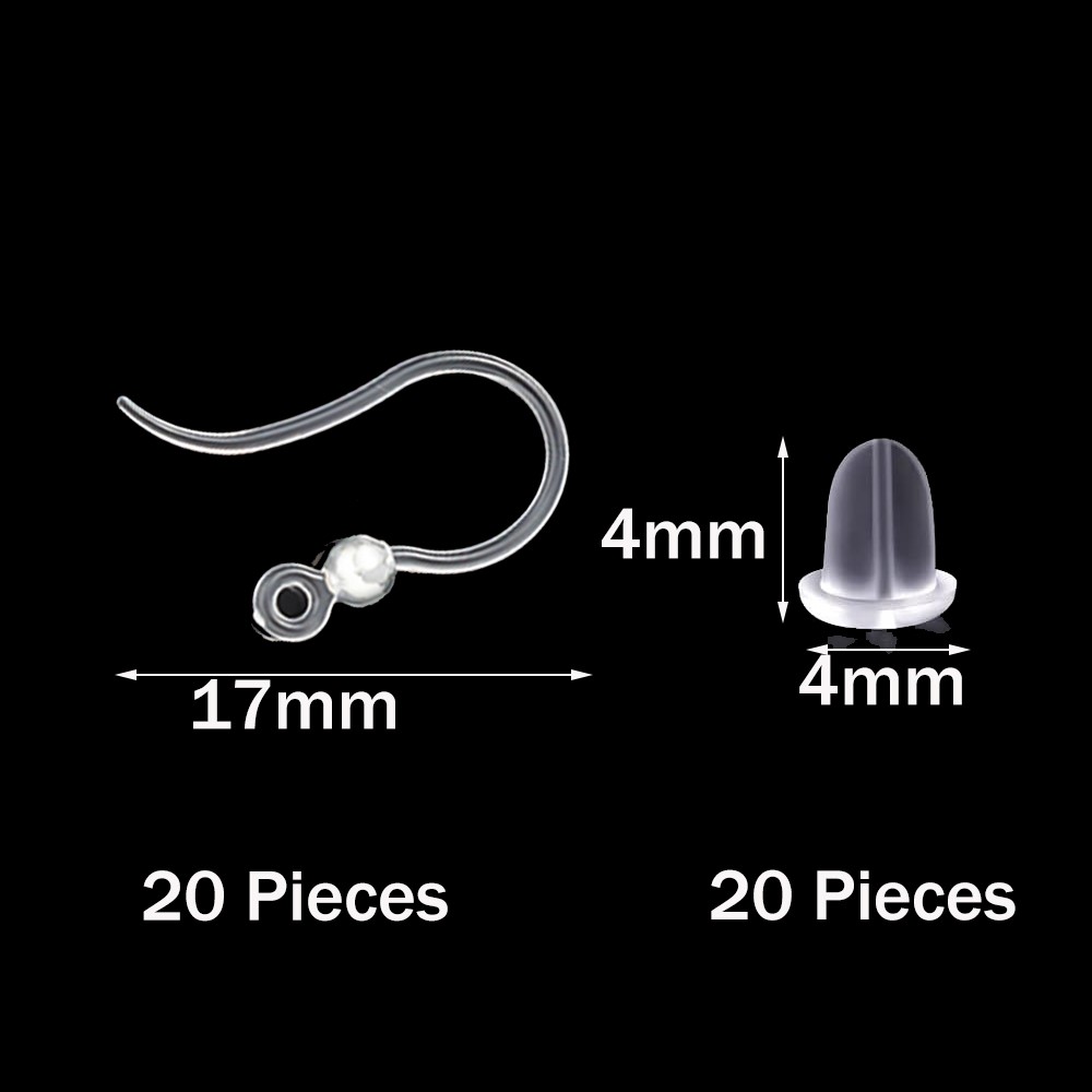 40pcs Clear Plastic Earring Ho - đánh giá và giá Jewelry Making Thread