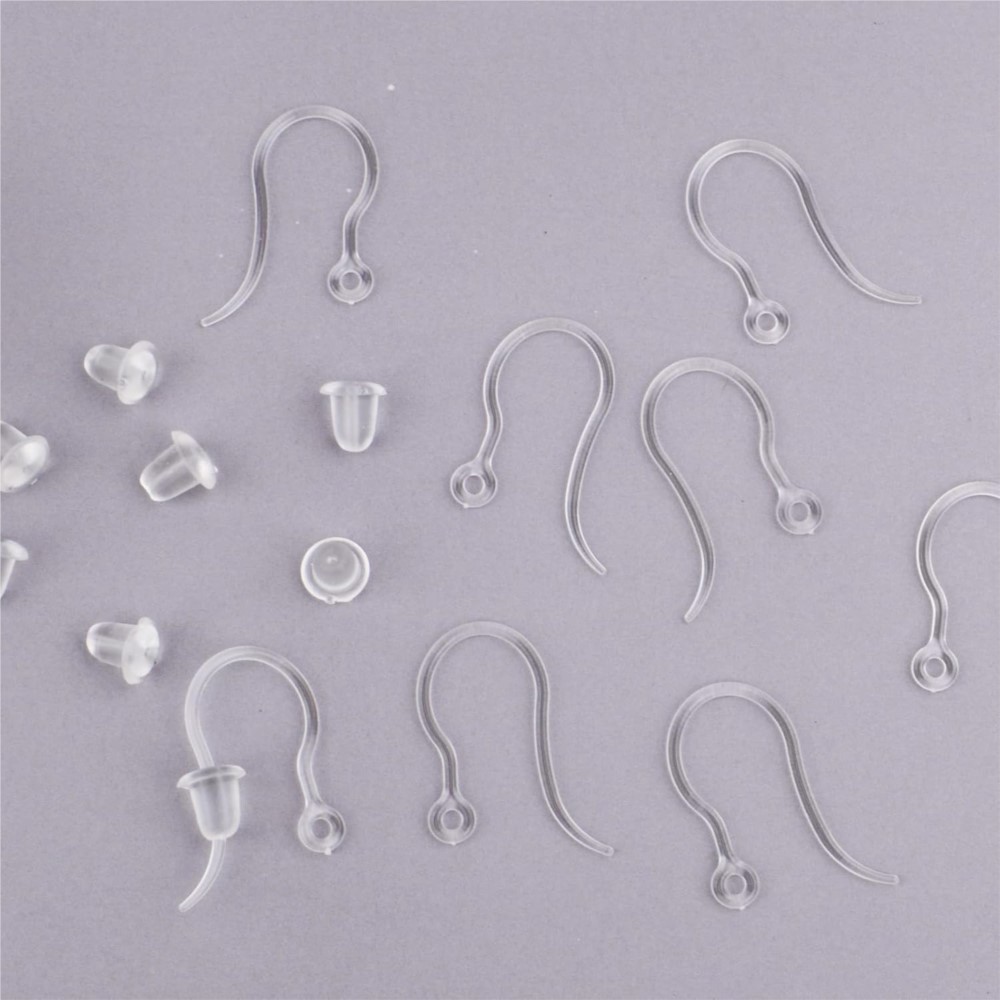 40pcs Clear Plastic Earring Ho - đánh giá và giá Jewelry Making Thread