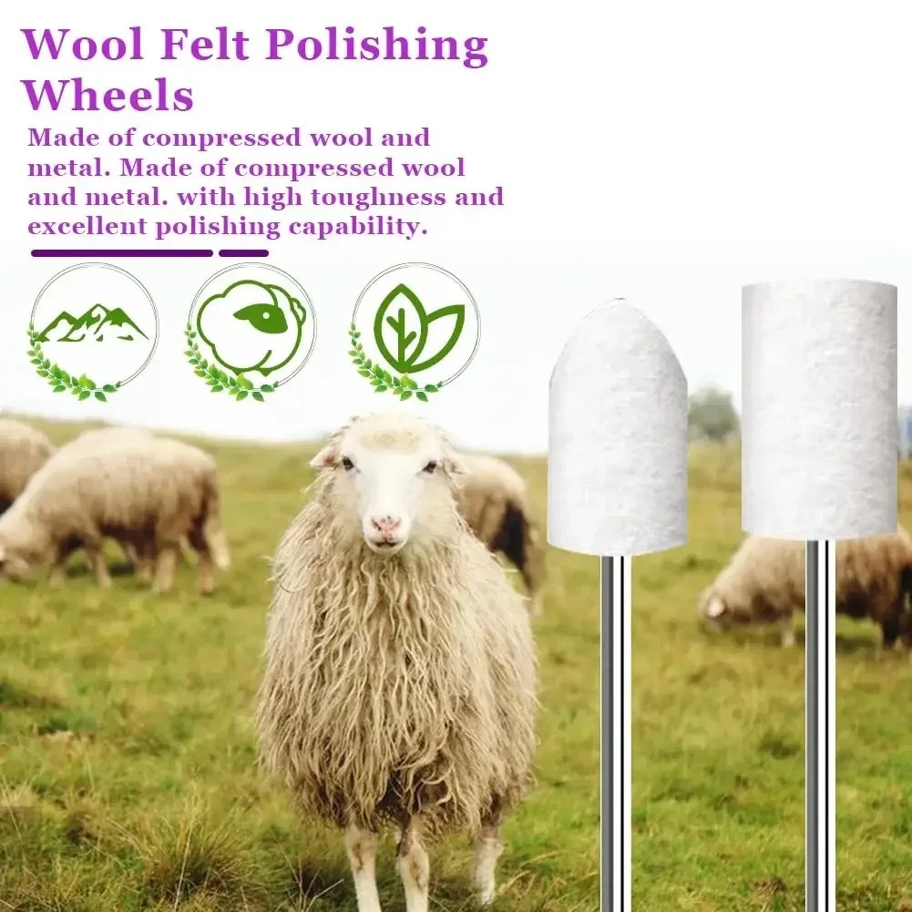 80PCS Wool Felt Buffing Wheel  - đánh giá và giá Jewelry Making Equipment
