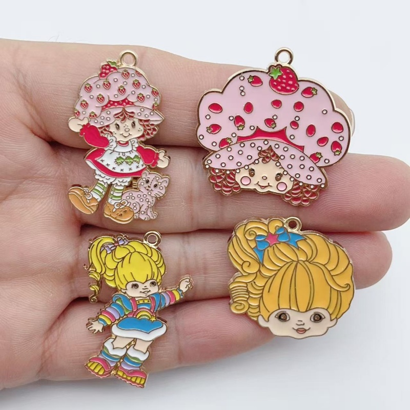10pcs Cute Little Girl Enamel  - đánh giá và giá Jewelry Making Jewelry