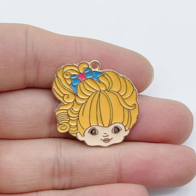 10pcs Cute Little Girl Enamel  - đánh giá và giá Jewelry Making Jewelry